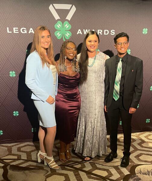 Brianna Attey Mouanjo stands with the other 2022 4-H Youth in Action Award winners
